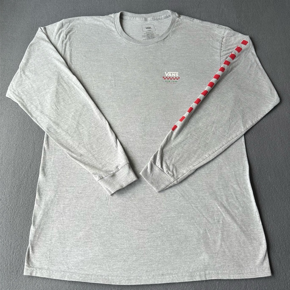 Vans Off The Wall Grey Men’s Large Long Sleeve Shirt New York Style Pizza